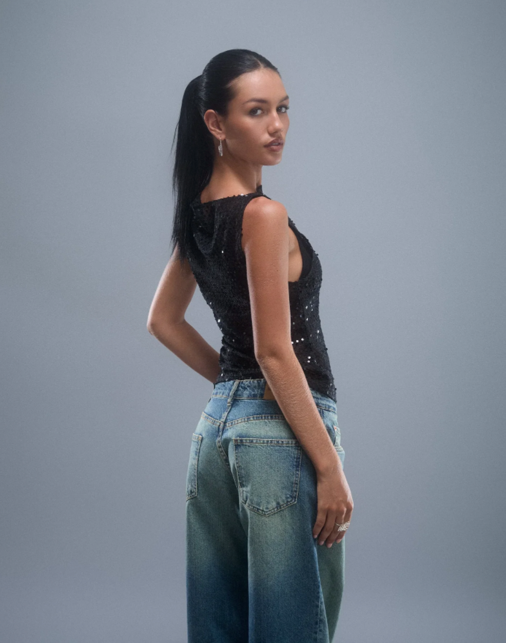 VANYLA™ ⎹ Nude BLACK Top