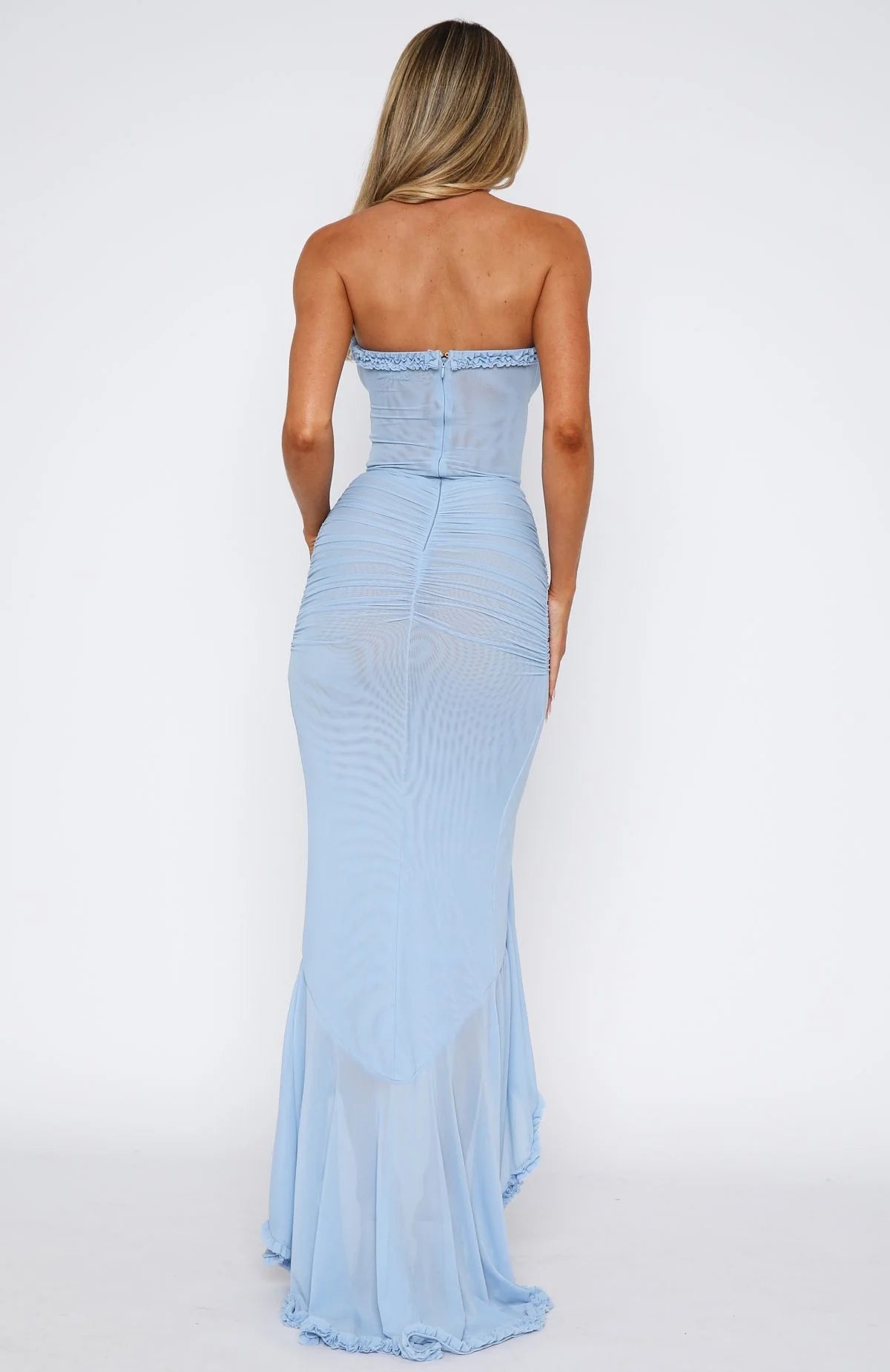 Strapless Ruched Evening Gown