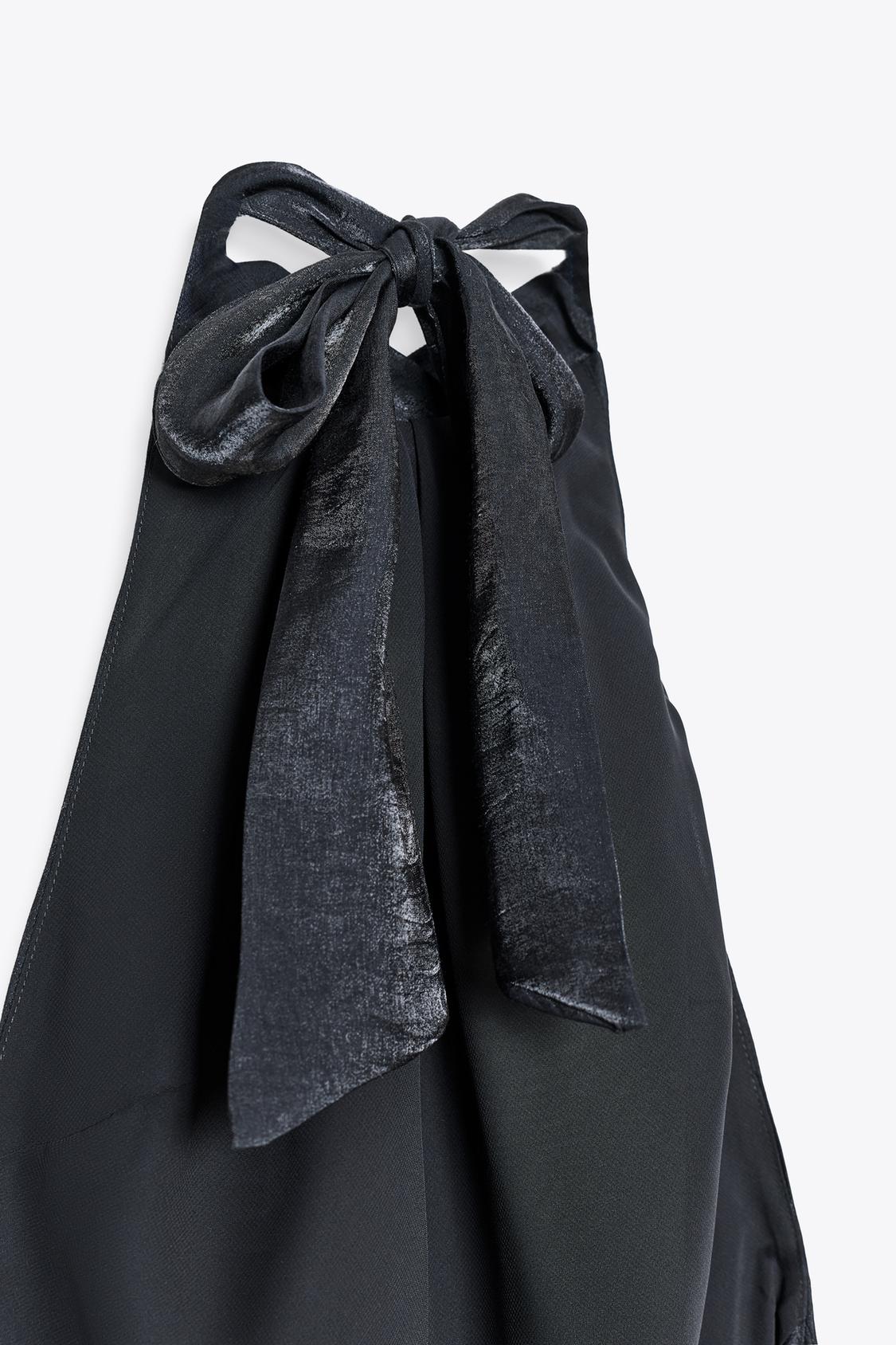 Halter Neck Satin Midi Dress