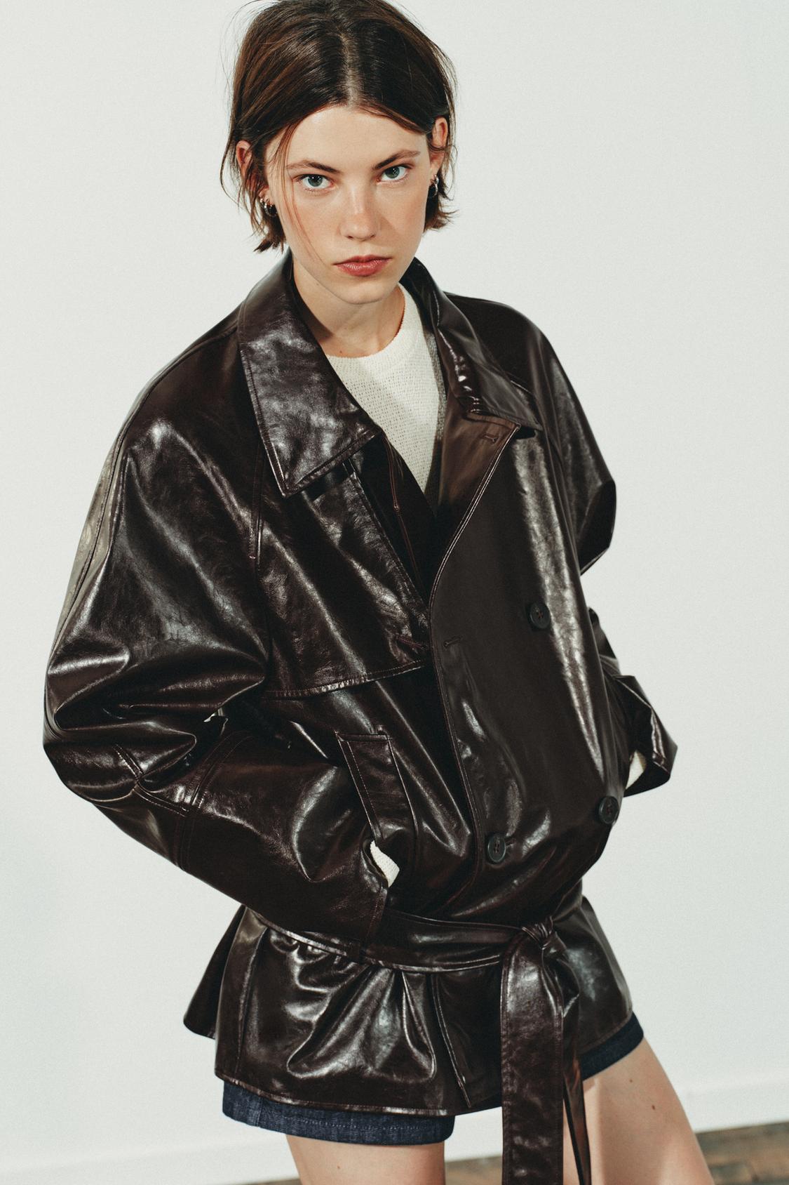 LONG SLEEVE LEATHER JACKET