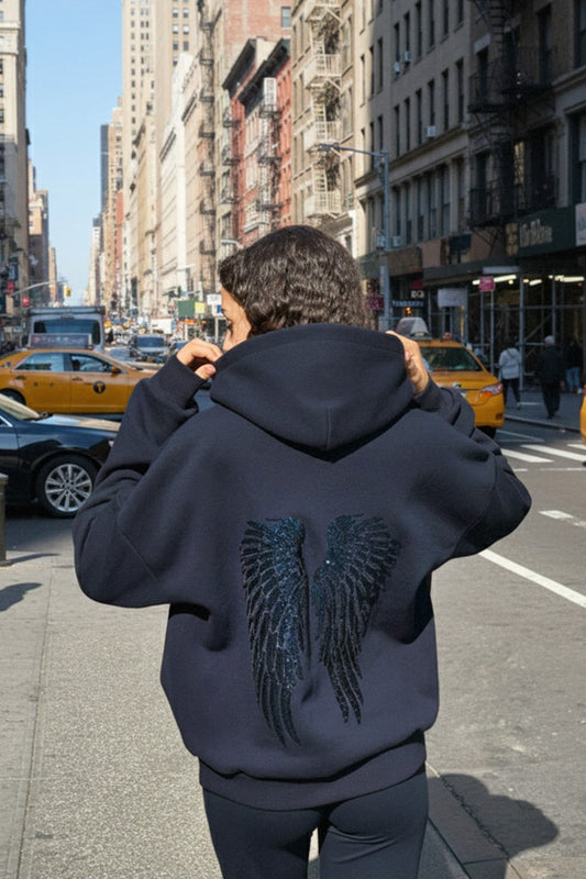 Sequin Angel Wings Hoodie
