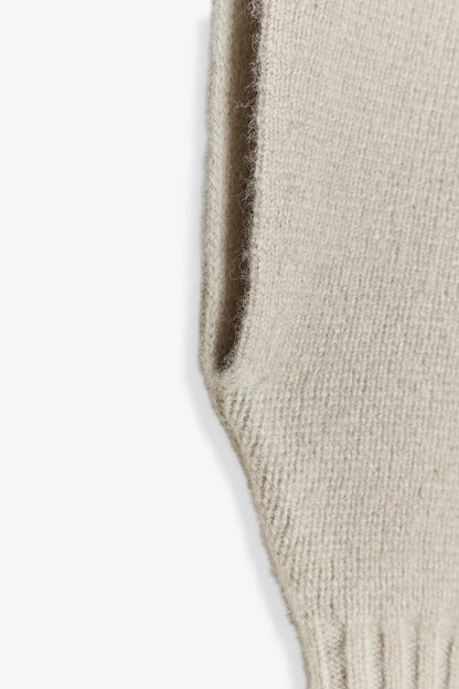 SLEEVELESS KNIT TOP BEIGE