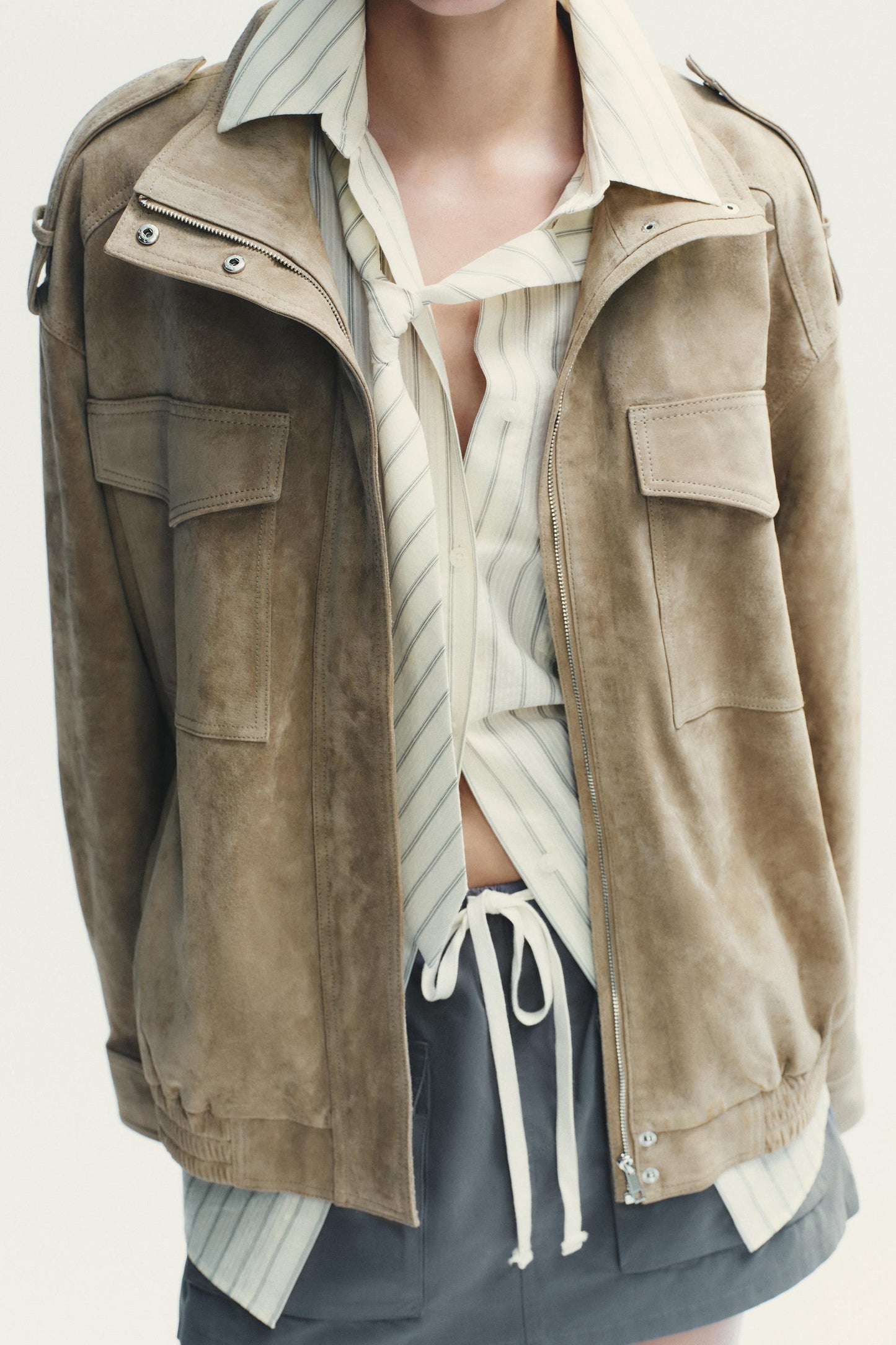 SAFARI SUEDE JACKET BEIGE