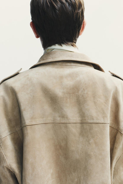 SAFARI SUEDE JACKET BEIGE