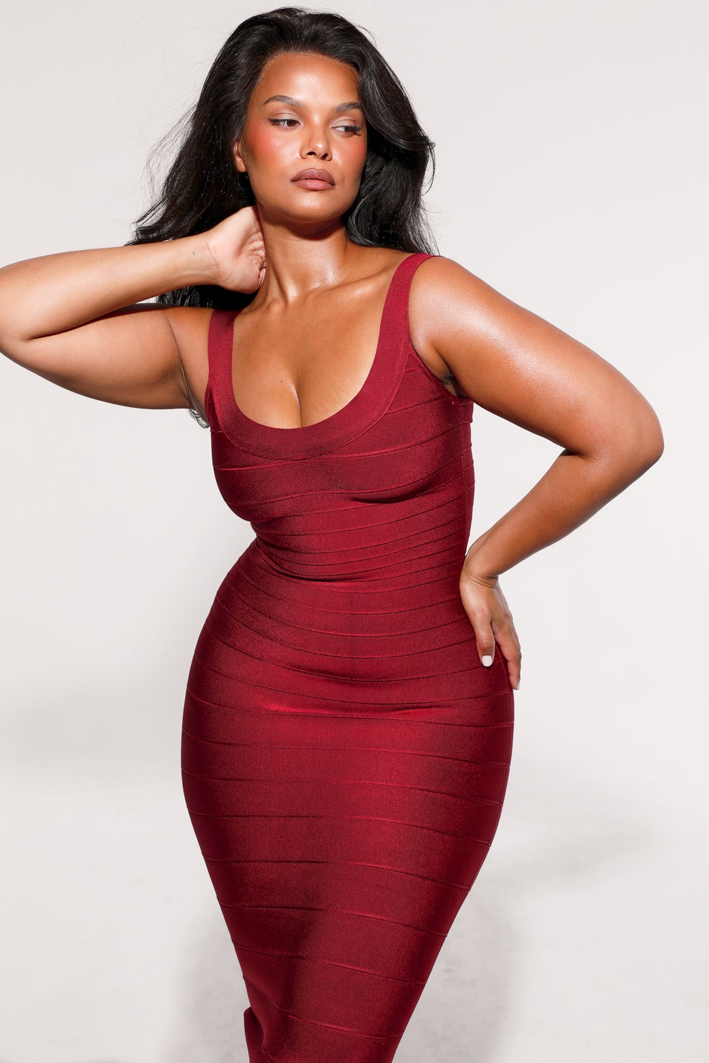 Sienna Curve Dress Red