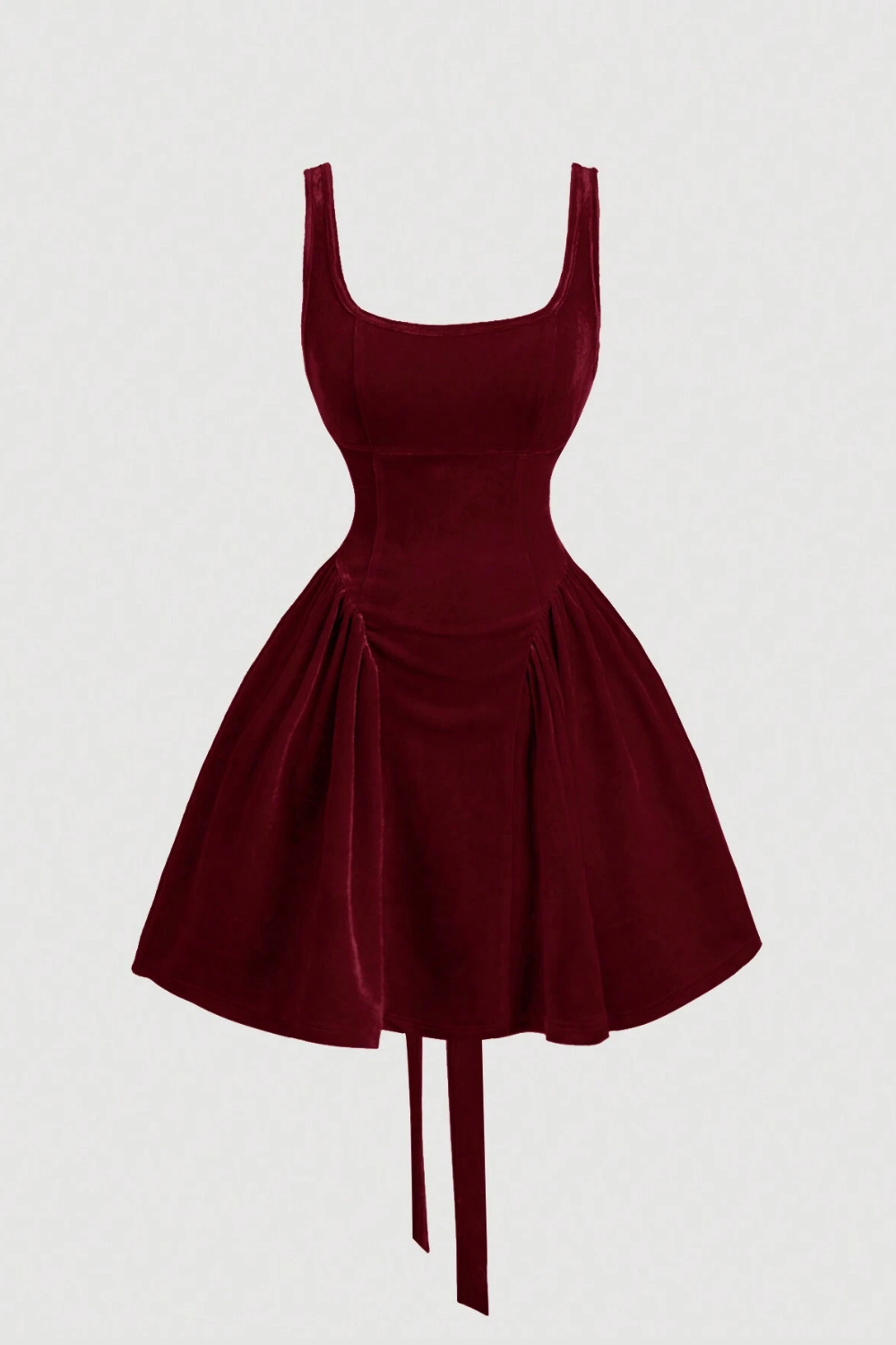 Velvet Bow Back Mini Dress